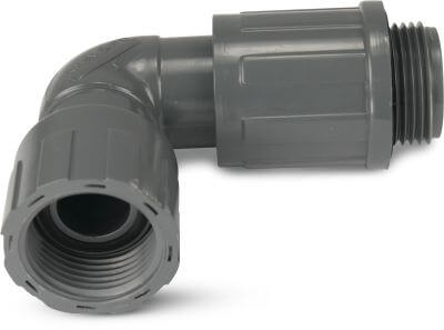 Rain Bird Winkelverschraubung 90° PVC 10 bar Außengewinde x Innengewinde Grau Typ RB1312-010
