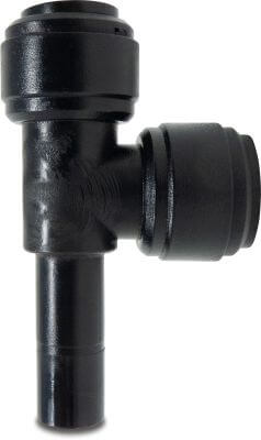 T-Stück 90° POM WRAS Stutzen x Einsteck x Einsteck Schwarz Typ Aquaspeed