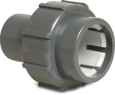 Verschraubung PVC-U 4 bar Klemm x Innengewinde Grau